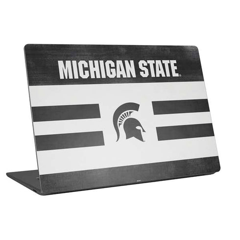 Michigan State University Black and White Stripes Laptop Skins